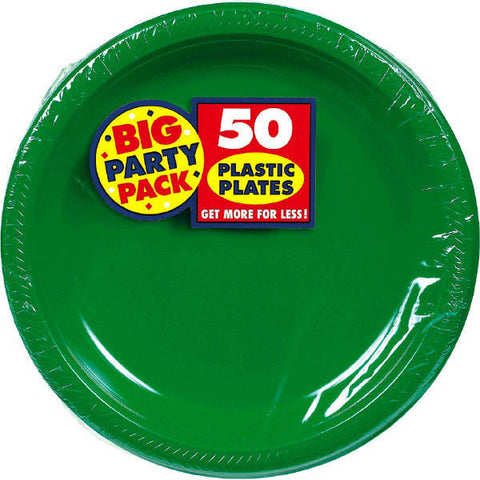 PLASTIC PLATES  GREEN 7"   50PCS/PKG