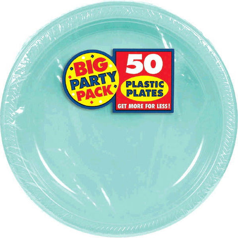 PLASTIC PLATES ROBIN BLUE 7"   50PCS/PKG