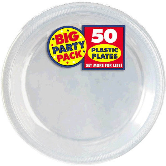 PLSTC PLATE CLEAR 50PC 7"