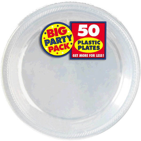 PLASTIC PLATES  CLEAR 10.5"   50PCS/PKG