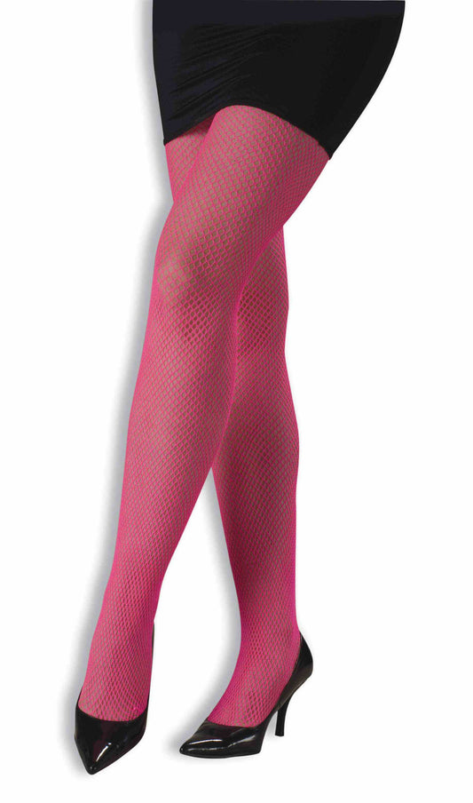 Neon Pink Fishnet Panyhose