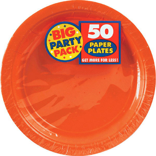 PAPER PLATE    ORANGE 7"     50PCS/PKG