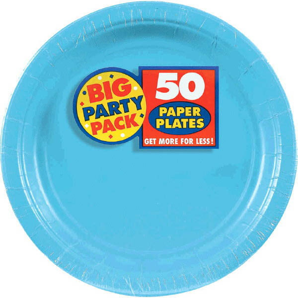 PAPER PLATE CARIBBEAN BLUE 6.75" 50 CT