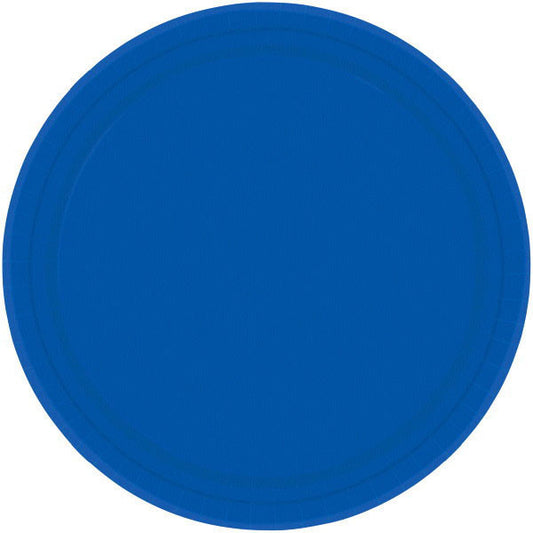 PAPER PLATE ROYAL BLUE  6.75"   20CNT