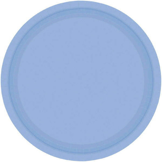 PAPER PLATE LIGHT BLUE  6.75"    20CNT