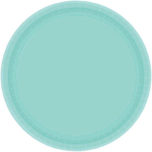 PAPER PLATE ROBINS EGG BLUE  6.75"   20CNT