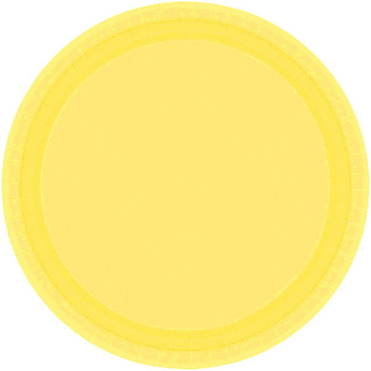 PAPER PLATE LIGHT YELLOW  6.75"   20CNT