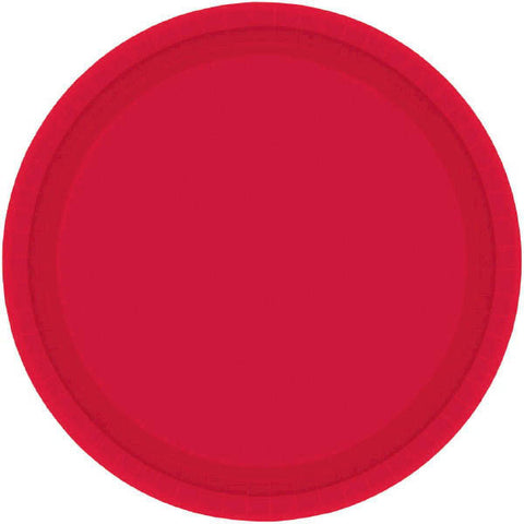 PAPER PLATE RED 6.75"   20CNT