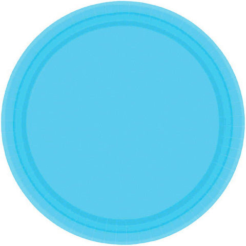 PAPER PLATE CARRIBBEAN BLUE  6.75"   20CNT
