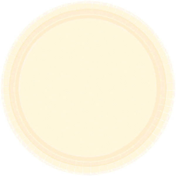 PAPER PLATE VANILLA CREAM  6.75"   20CT