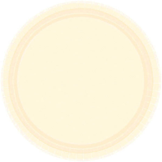 PAPER PLATE VANILLA CREAM  6.75"   20CT