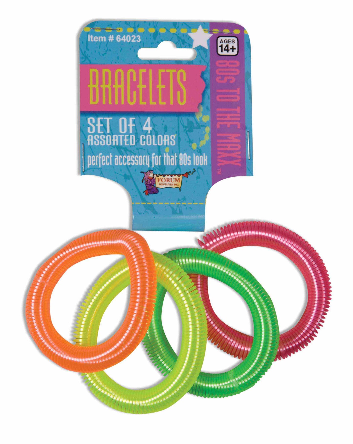 Neon Coil Bracelet Assortment - 4ct.