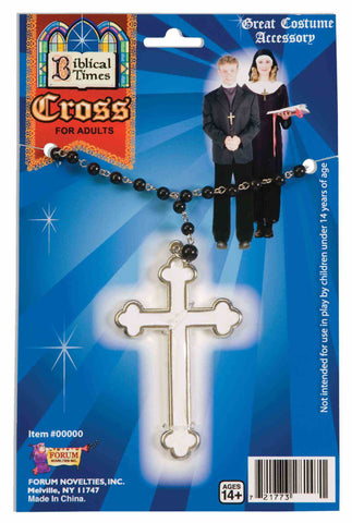 WHITE CROSS NECKLACE