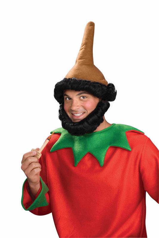 BROWN ELF HAT & BEARD