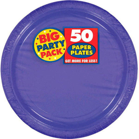 PAPER PLATE PURPLE 9 inches inches 50C