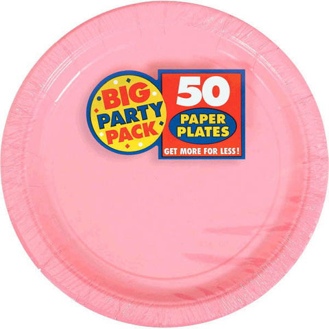 PAPER PLATE N.PINK 9 inches inches 50C