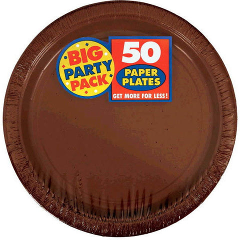PAPER PLATE BROWN 9 inches inches 50CT