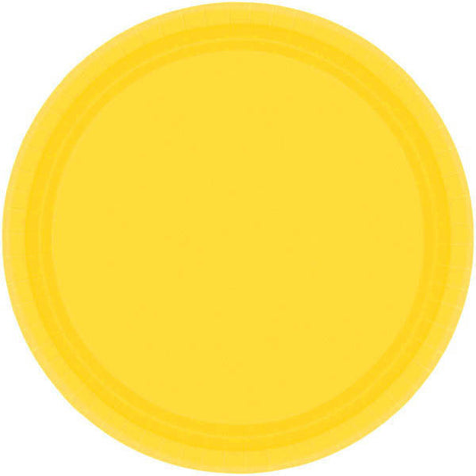 PAPER PLATE YELLOW SUNSHINE   8.5"    20CNT