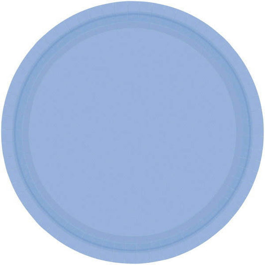 PAPER PLATE PASTEL BLUE   8.5"     20CNT