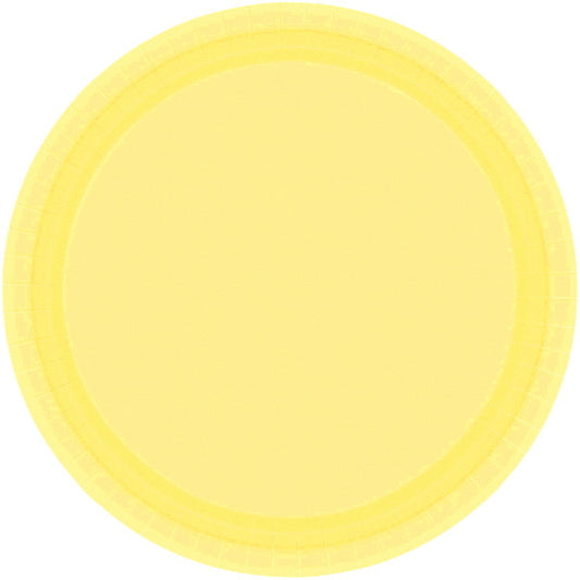 PAPER PLATE LIGHT YELLOW   8.5"    20CNT