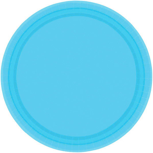 PAPER PLATE CARIBBEAN BLUE  8.5"   20CNT