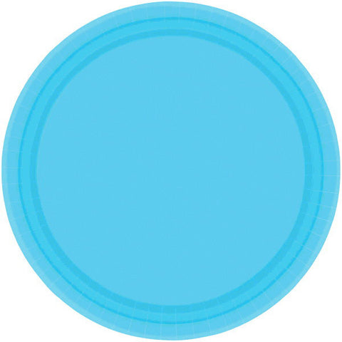 PAPER PLATE CARIBBEAN BLUE  8.5"   20CNT