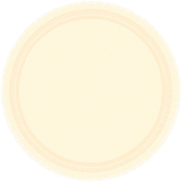 PAPER PLATE VANILLA CREAM   8.5"   20CNT
