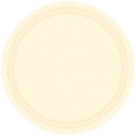 PAPER PLATE VANILLA CREAM   8.5"   20CNT