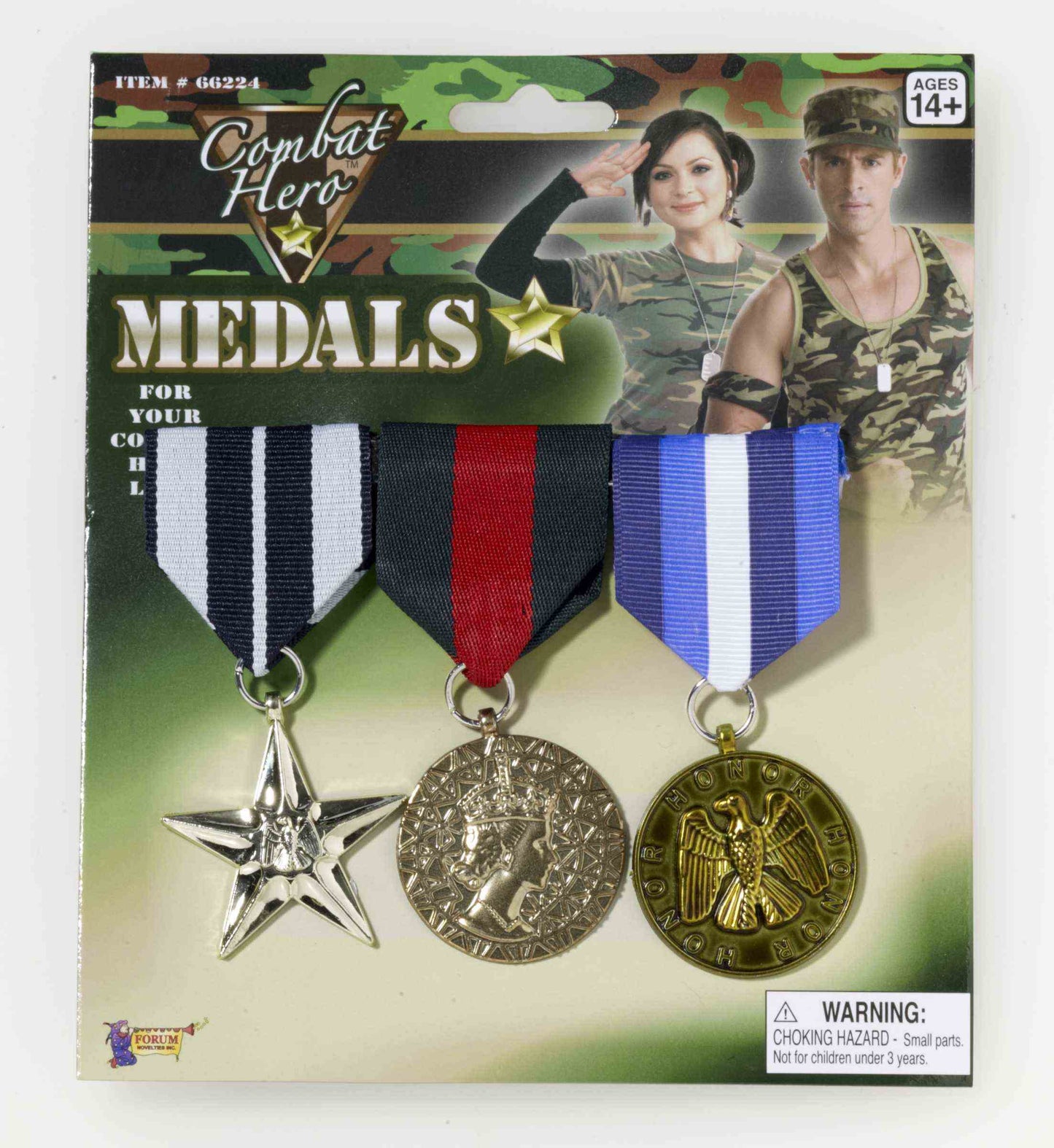 Combat Hero Medals - 3ct.