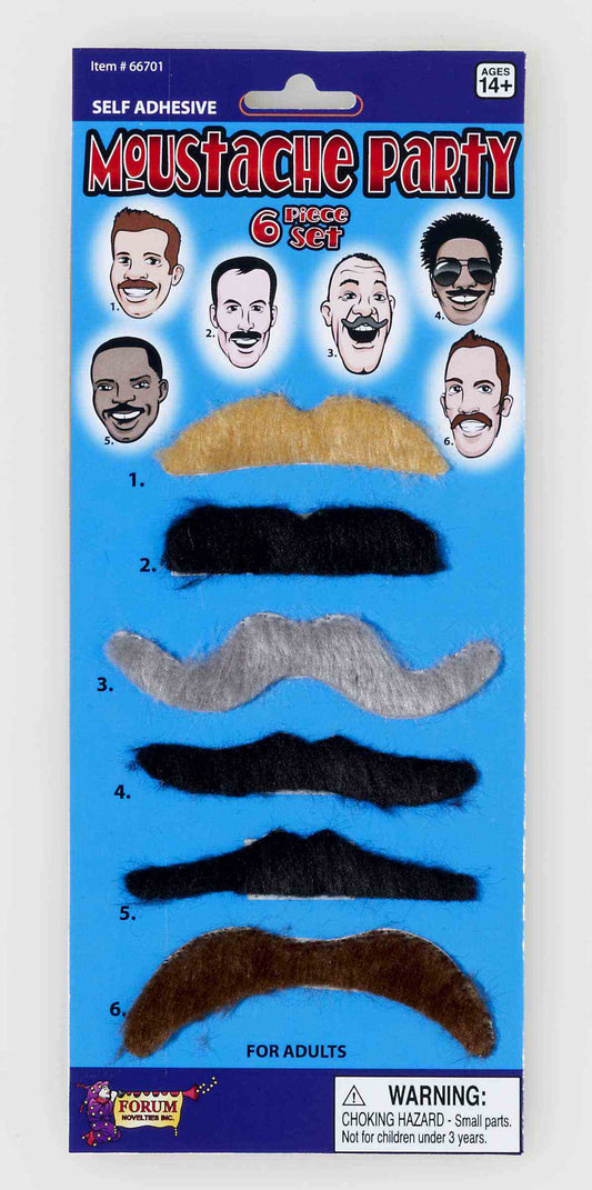 Assorted Moustache Party Set - 6ct.