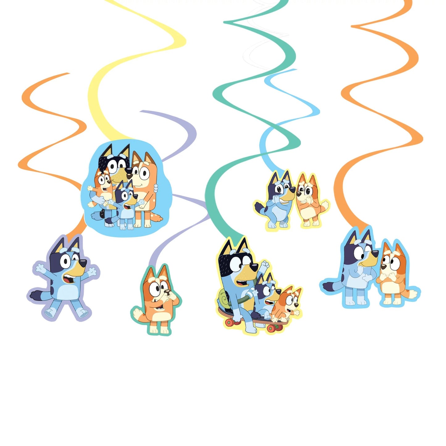 Bluey Spiral Decorations