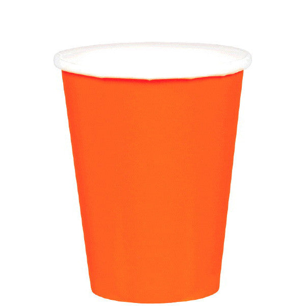 HOT / COLD PAPER CUPS - ORANGE PEEL  9OZ   20 COUNT