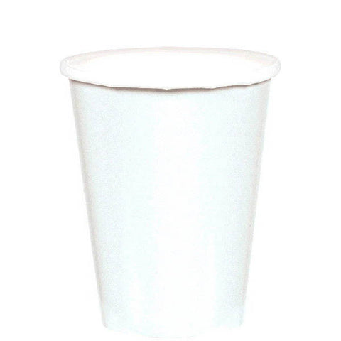 HOT / COLD PAPER CUPS - FROSTY WHITE   9OZ   20 COUNT