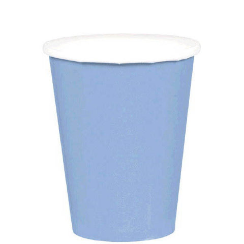 HOT / COLD PAPER CUPS - PASTEL BLUE   9OZ   20 COUNT