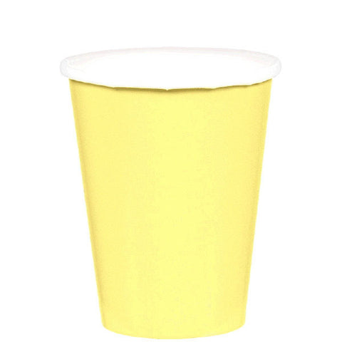 HOT / COLD PAPER CUPS - LIGHT YELLOW   9OZ   20 COUNT