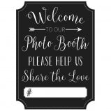 SHARE THE LOVE PHOTO BOOTH HASHTAG SIGN