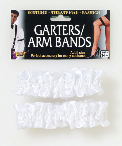 White Garter Armbands