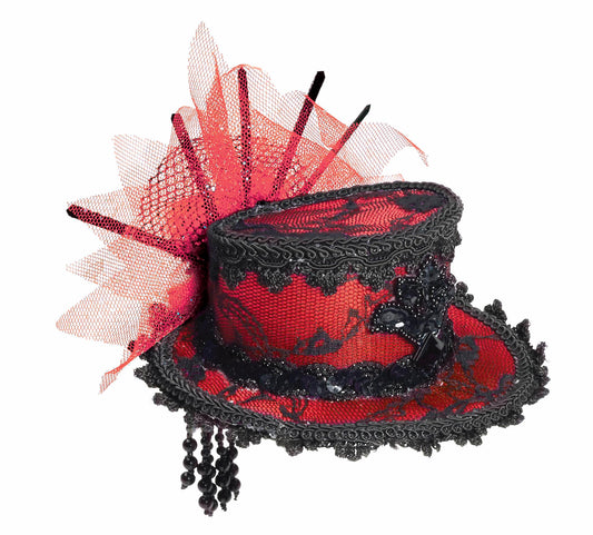 RED MINI LACE HAT EACH
