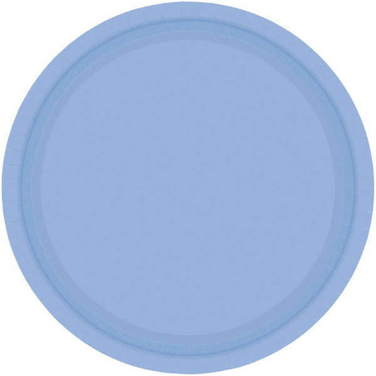 PAPER PLATE - PASTEL BLUE   10.5"   20CNT