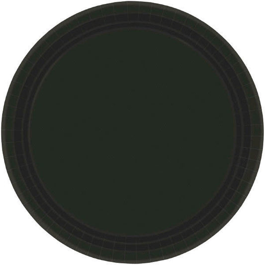 PAPER PLATE - JET BLACK   10.5"   20CNT
