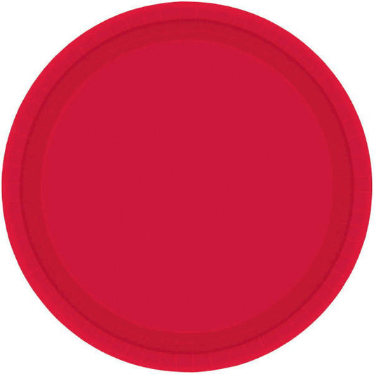 PAPER PLATE - 10.5"  APPLE RED   20CNT
