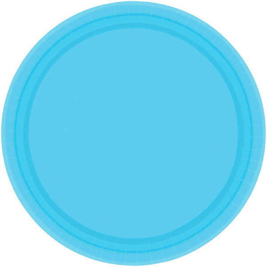 PAPER PLATE - CARIBBEAN BLUE  10.5"   20CNT