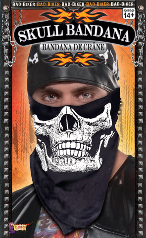 Black Skull Face Bandana