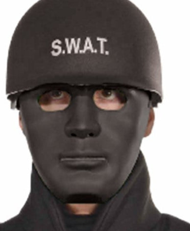 SWAT Black Plastic Mask