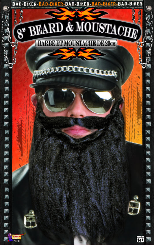 BIKER BEARD & MOUSTACHE