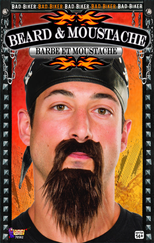 BIKER BEARD & MOUSTACHE