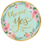 FROM MISS TO MRS 7" PAPER PLATES 8CT