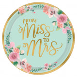 FROM MISS TO MRS 9" PAPER PLATES 8CT
