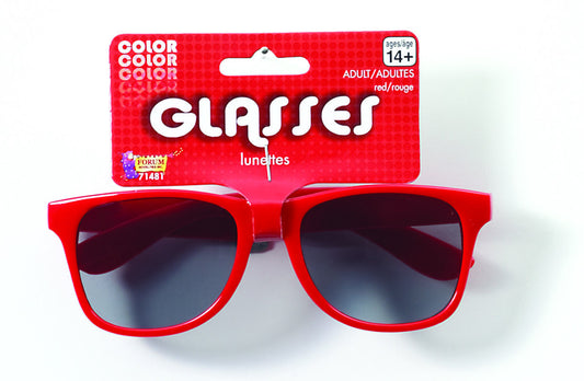 Red Frame Colored Sunglasses
