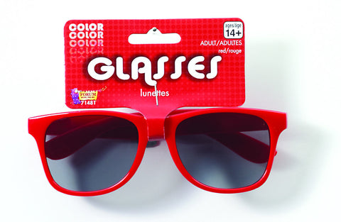 Red Frame Colored Sunglasses